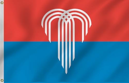 Kansas City Flag 3x5 Foot Large- Vibrant Color and Double Stitched Durable Polyester Official Kansas City MO Flag with Brass Grommets for Indoor& Outdoor Decor,Bar Garden Street Decoration, Sports, Events. (3X5FT)