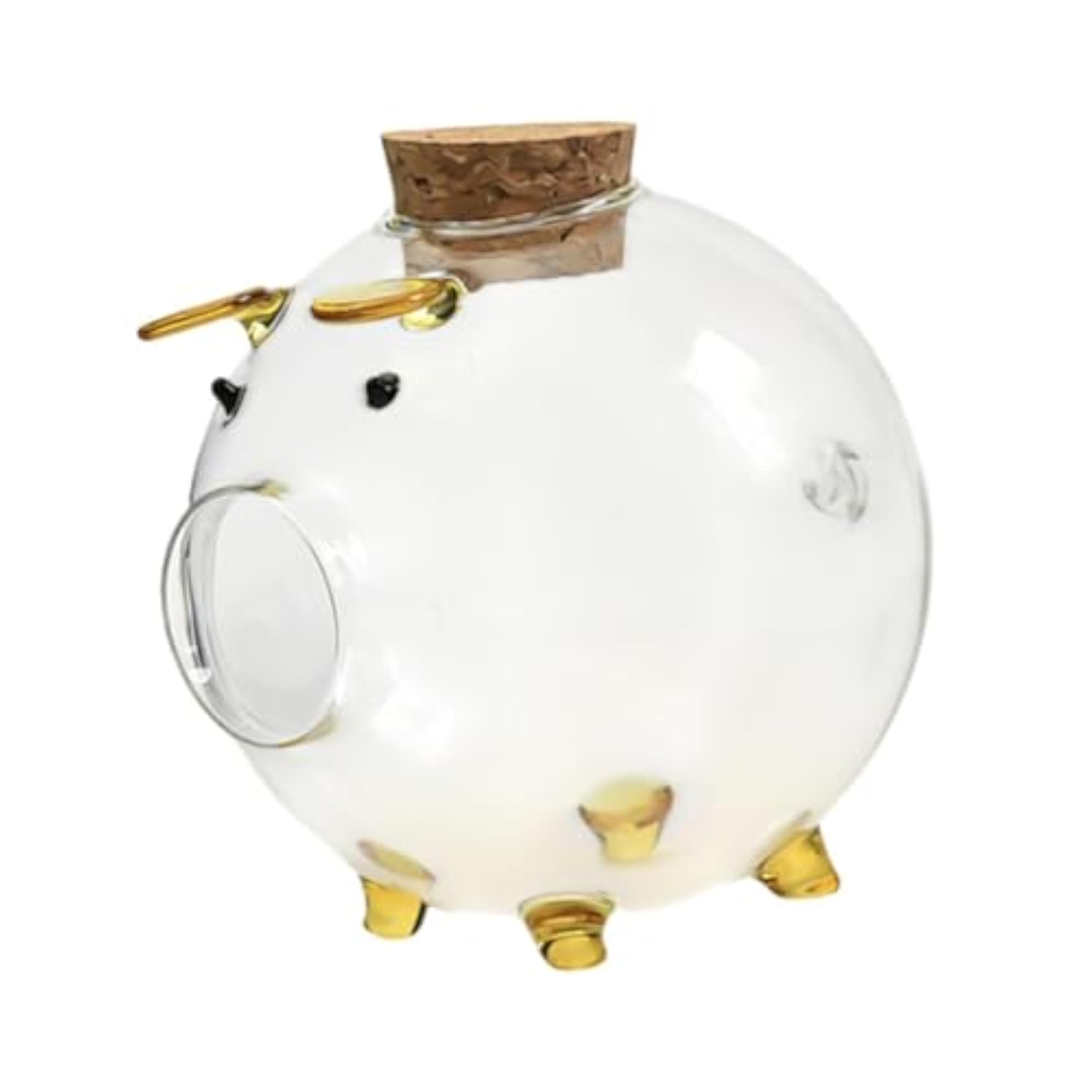 Glass Piggy Bank Money Saving Box for Kids, Style D