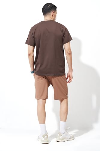 Image of WEET Cotton T-Shirt and Shorts Set for Men,Night Wear for Men,Men's Pyjama Set MCS143