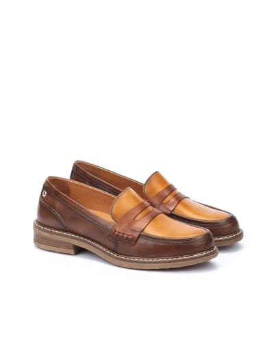 Image of PIKOLINOS Aldaya W8J-3541 Women's Loafers - Premium Calfskin Leather Slip-On - Lightweight Comfort, Removable Insole, Medium & Wide Width Ergonomic Everyday Support