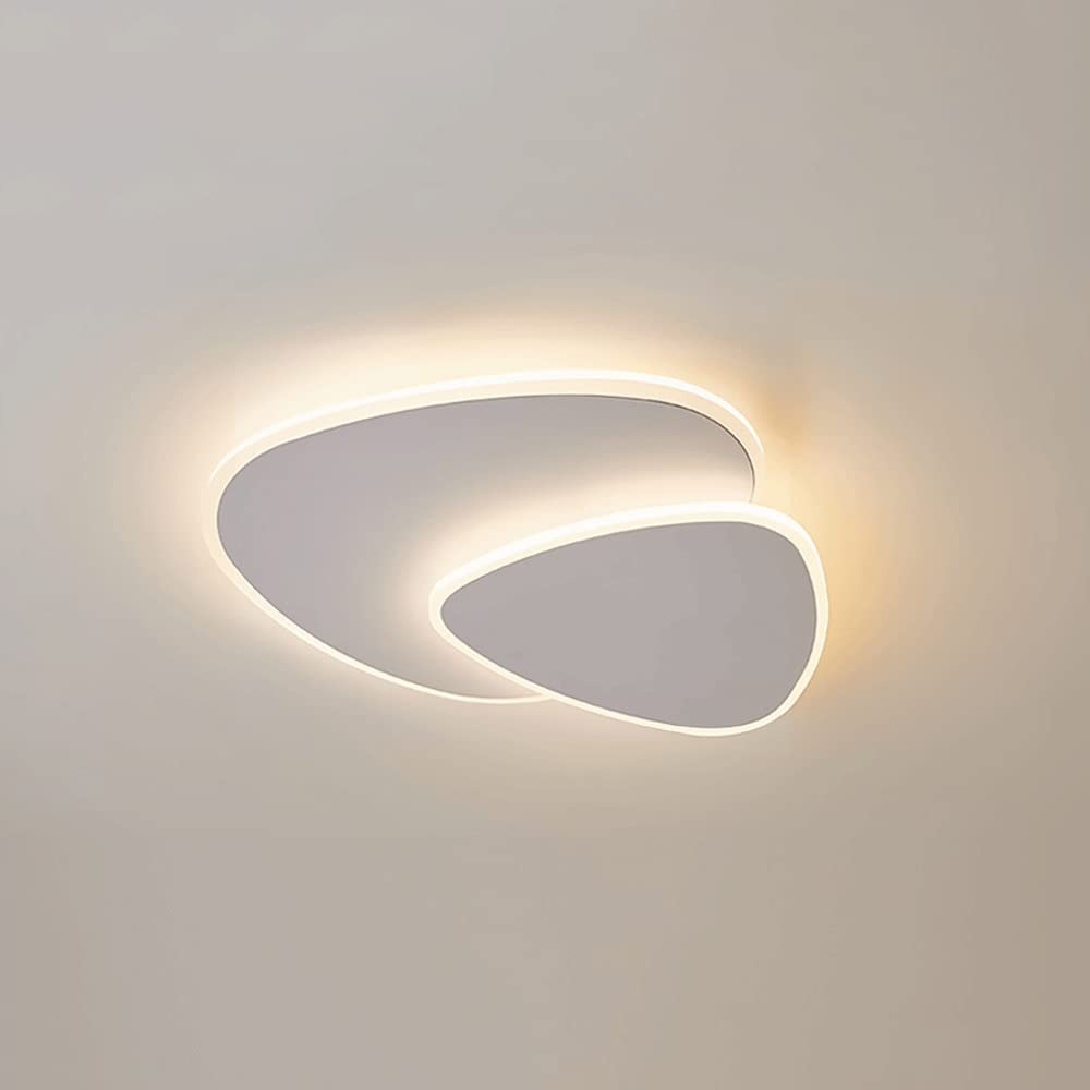 Plafonnier blanc à encastrer pour illuminer le salon avec sa lumière réglable