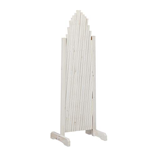Enrejado de madera para jardín Relaxdays y soporte decorativo de plantas trepadoras blanco 7