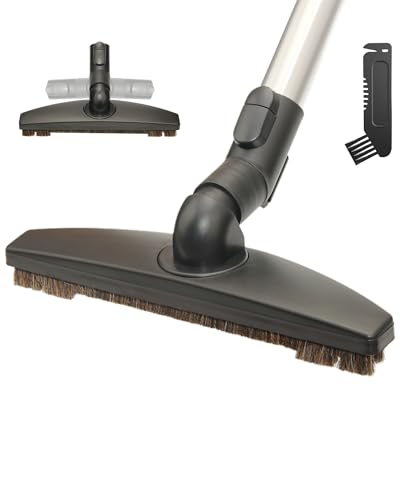 Horsehair Twist Floorhead, Compatible with Miele C1 C2 C3 CX1 Vacuum Cleaners, 12-inch Wide Parquet Twister Hard Floor Brush Attachment, Soft Horse Hair Bristles Hardwood Floor Head