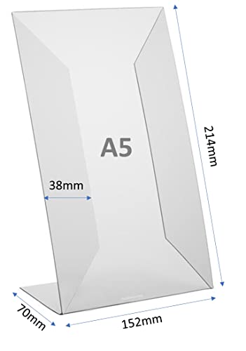 5 x Porta-avvisi da tavolo A5 - Espositore A5 da