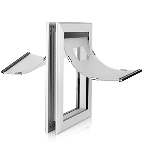 Ownpets Weatherproof Dog Door Double Flaps Durable Aluminum Pet Door With Sliding Close Plate, Easy Installation, Energy Efficient Doggy Door For Large Dogs Up To 100Lbs #TOP6