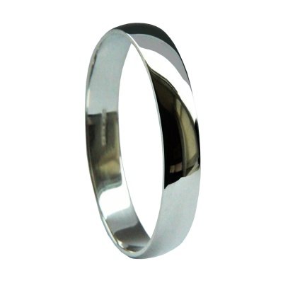 Alliance en or blanc 3 mm forme D taille M pour sublimer votre promesse au quotidien