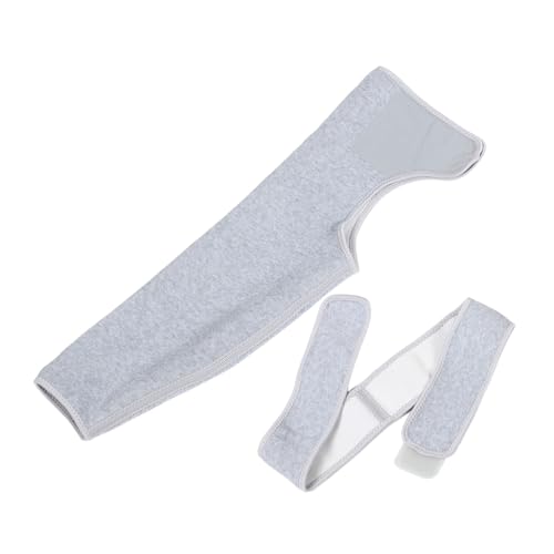 Holibanna Adjustable Shoulder Wrap for Stability and Light Grey Comfortable Single Arm Design for Injuries for Sleeping and Sports Activities