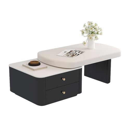 2WFYJNITP Sala de Estar Mesa de Centro Extensible Lujo Moderna Madera Maciza for Sala Estar, diseño Compacto, Muebles multifuncionales Alta Gama Centro
