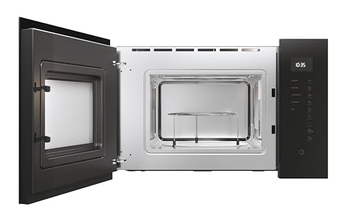 Microondas integrable Haier con interfaz táctil y boton de apertura no táctil negro 2