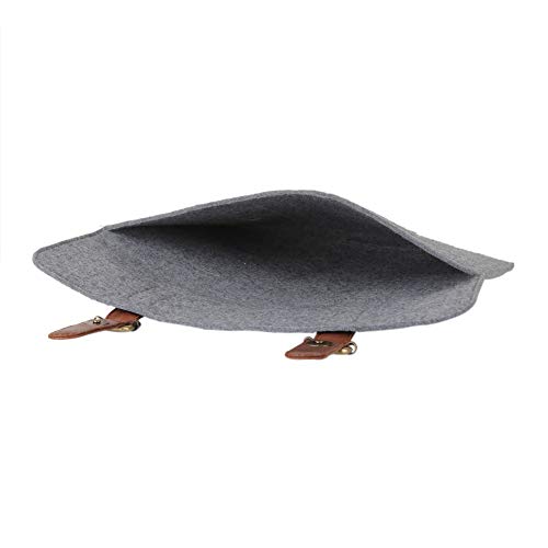 Image of OON 11 Inch Felt Laptop Sleeve Suit Up External Size 12 inch x 9 inch easily fit 11 inch laptop sleeve Steel Light Grey