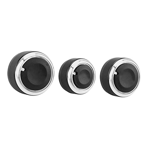 MOTOULAX Car Air Conditioning Switch Knob, Replacement for IV B5 6N I Before 2011 Models, with Stylish Appearance and Easy Installation, Made of ABS and Aluminium Alloy
