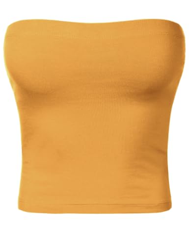 Image of Women's Shapewear Tube Tops Strapless Ruched Built-in Shelf Bra Casual