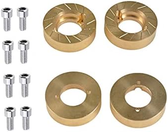 Heavy Metal Internal Wheel Weights Turning Copper Counterweight for Axial SCX10 II 90046 90047 1/10 RC Car KB09 - (Color: 4pcs)