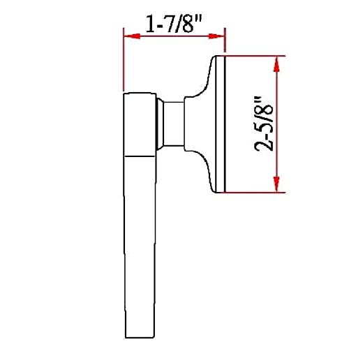 Design House 775338 Scroll Dummy Door Handle, Reversible for Left or Right Handed Doors Polished Brass Finish - Image 3