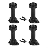 Piedini regolabili per mobili, 4 pezzi, per armadi, tavoli, divani con altezza di 80 mm, 100 mm, 120 mm, in plastica ABS per un supporto affidabile (12 cm)