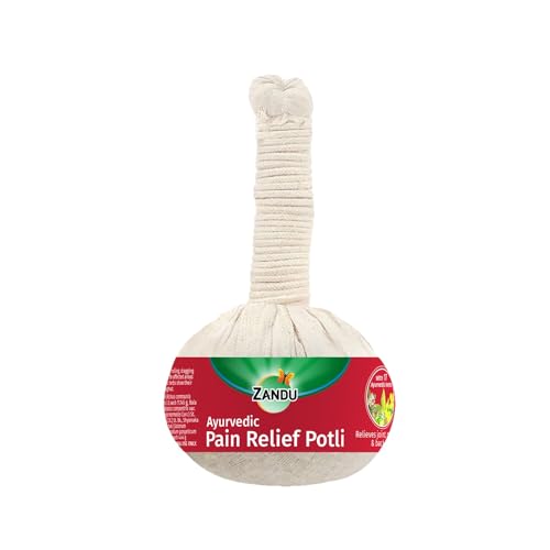 Zandu Ayurvedic Pain Relief Potli -180g |Manual Massager Potli | Alleviate Knee, Back, Neck & Leg Pain| Reduce Swelling | Improve Blood Flow with Pain Relief Potli | Blend of 17 Potent Ayurvedic Herbs