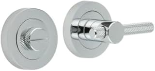 Ironmongery Solutions® Jedo Bari Knurled Turn & Release Solid Metal Bathroom Privacy Lock Fixings Included (Polished Chrome)