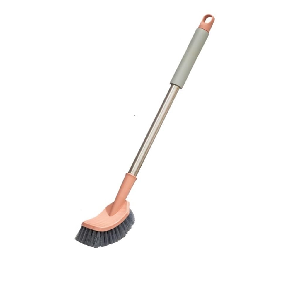 toilet brushes & holders Toilet Brush Household Wall-mounted Long Handle Washing Hanging Soft Bristles(Pink)
