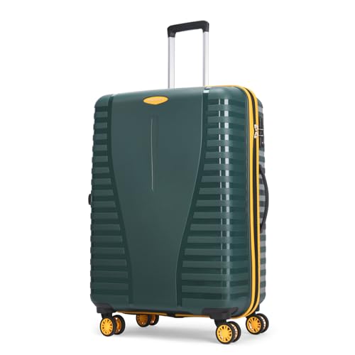 Image of Aristocrat Large Airpro Plus Check-in 76 Cm() 8 Wheels Spinner Trolley Bags for Travel Hard Case Luggage, Lightweight Bag with TSA Lock & Anti-Theft Zipper(Green)