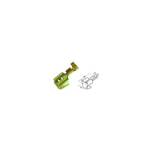 Haupa 280084 terminal enfichable femelle plat en laiton pour raccordement direct