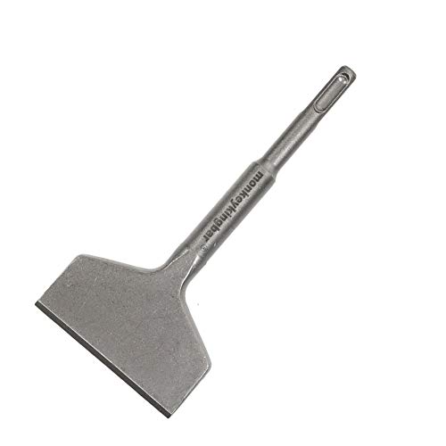 Monkey King Bar - 6.5" x 3" SDS Thinset Scraper & Tile Scraper Chisel - Works with SDS Plus Rotary & Demolition Hammers