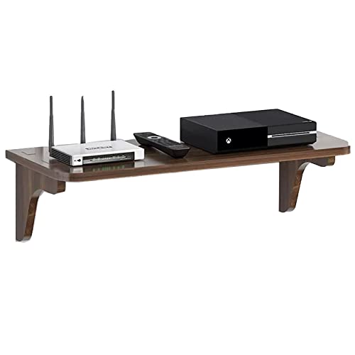 飾り棚 木製 和風 壁掛け 収納 吊り下げ 壁掛け収納棚 木製収納ラック 壁美人 プレゼント(取付小物2個)幅23/39/48cm奥行20cm高さ11.7cm オリジナルの木の色/ウォールナット (Color : Walnut color, Size :