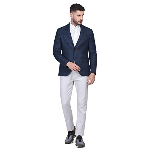 Image of Blackberrys Men Navy Checks Blazers