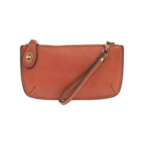 Image of Joy Susan Womens Vegan Leather Mini Crossbody Wristlet Clutch - Cinnamon