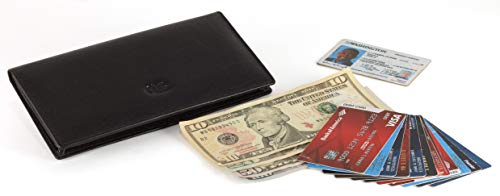 Image of RFID Blocking Mens Genuine leather Bifold Long Wallet