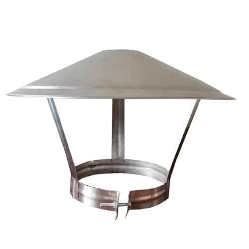 Yiustldd Stainles Steel Round Chimney Cap, Chimney Cap Flue Pipe Cover Cap, Silver Stove Pipe Topper Rain Snow Hat for All Weather Conditions,75mm