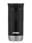 Contigo Byron Snapseal Travel Mug | Stainless Steel Thermal-Mug | Insulated Coffee to go cup | 100% leakproof | Keeps hot for 7 hours | Dishwasher safe lid | 470 ml | Licorice