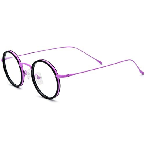 Image of FONEX Acetate Titanium Glasses Frame Men 2024 New Round Eyeglasses Spectacles Eyewear F85844