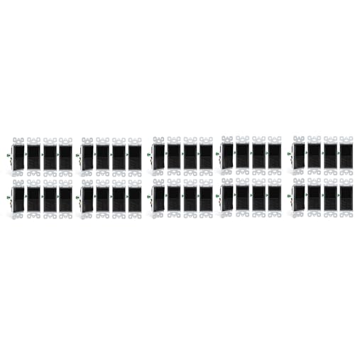 Greencycle Black 3 Way Light Switch,40PK Three Way Single Pole Switches, 15A 120-277V Rocker Paddle Wall Switch,On Off Switches, Self-Grounding, UL Certified,Residential and Commercial Grade
