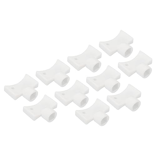 PATIKIL Radiatore Valvola Chiavi, 10pz Plastica Quadrata Presa Foro Sfiato Aria Valvola Chiave Chiave Idraulica Spurgo Strumento per Radiatore Riscaldatore e Rubinetto, Bianco