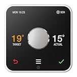 Hive Thermostat for Heating (Combi Boiler) with Hive Hub - Energy Saving Thermostat – to highlight the boiler needed is a combi boiler, Black,chrome