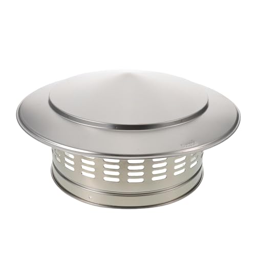 Homoyoyo Tapa de Chimenea de Acero Inoxidable 220 Mm Antipíjaros, Cubierta para Tubo de Techo Efecto Paraguas y Ventilación Mejorada para Estufa de Leña Exterior, Protección contra Lluvia