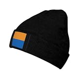 KWQDOZF Bandiera di Carrefour Berretto Unisex Cappello di Maglia Acrilico con Risvolto Cappelli Invernali Nero