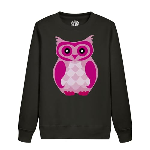 Sweatshirt enfant chouette rose idéal pour l'école et les sorties au parc