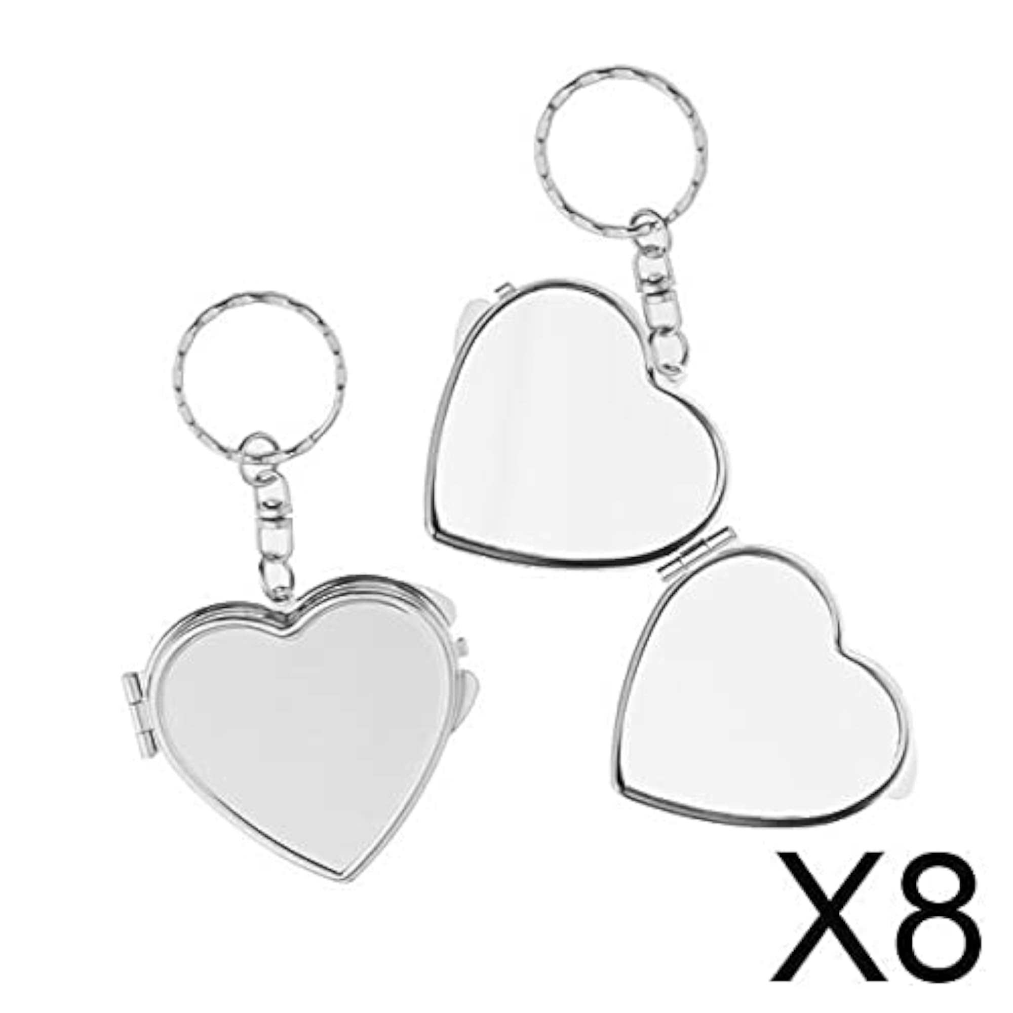 HEAVENGLOW Portable Folding Heart Shape Makeup Mirror