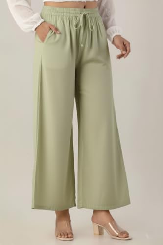 Image of Moirai Super Soft Viscose Rayon Palazzo Pants for Women Relaxed & Regular Fit Solid Palazzo for Women & Girls Casual Ethnic Wear