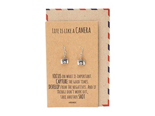 Quan Jewelry Cute Vintage Camera Miniature Jewelry For Women, Photography Gifts (Earrings) #TOP19