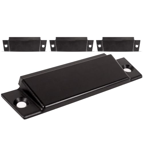 Image of US Cargo Control E Track End Caps for Horizontal E-Track Rail (4-Pack), Durable Black Plastic End Protector Cap for Trailer Tie-Down Rails in Enclosed Trailers and Cargo Vans