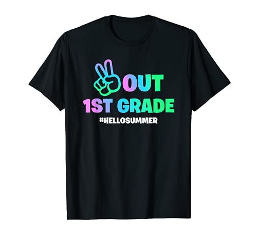 Peace Out 1st Grade Shirt Graduation Last Day of School Camiseta