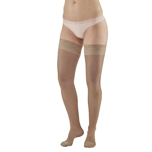 Ames Walker Aw Style 8 Sheer Support 20-30Mmhg Ct Thigh Highs W/Band Nude Xlarge #TOP3