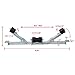 1760lbs Capacity Steel Boat Trailer Bottom Support Bracket with Adjustable Keel Rollers - Silver, Galvanized Steel, Suitable for Small and Big Boats, Super-Heavy-Duty Rubber Rollers