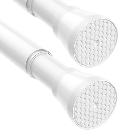 Tringle rideau douche sans perçage extensible 115-195cm blanche fixe - 2
