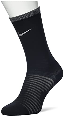 Nike Unisex's Spark Lightweight Socks, Black/Reflective silv, 8-9.5
