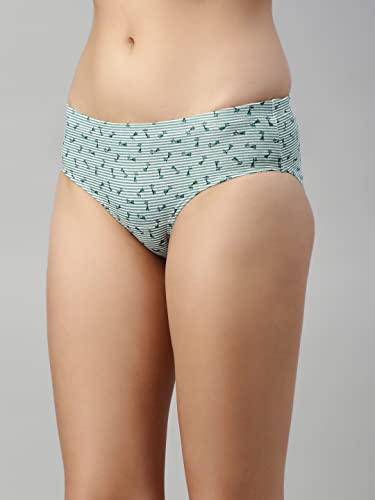 Enamor Women's Cotton Hipster Underwear Panties - Pack Of 3, Full Coverage, Stain Release Technology, Multicolors #TOP1