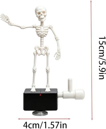 BomKra Dancing Skeleton Aquarium Bubbler, Halloween Fish Tank Decor, 3D Printed Skeleton Dancing Fish Tank Decoration with 1-Meter Air Hose, Funny for All Fish Lovers - 1
