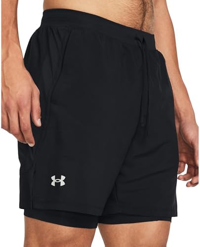 Under Armour Erkek UA Launch SW 7'' 2N1 Short Koşu Şortu, Siyah, XL - Görsel 4